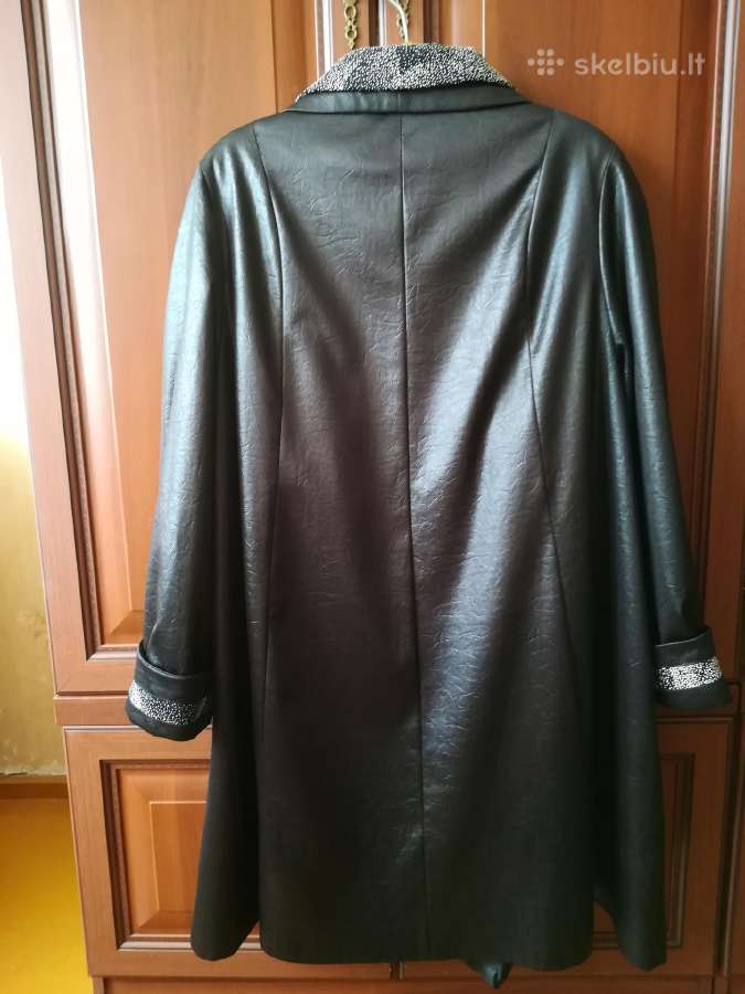 Elegantiškas demisezoninis paltas Plus size - nuotraukos Nr. 4
