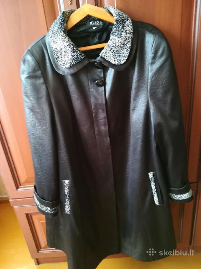 Elegantiškas demisezoninis paltas Plus size - nuotraukos Nr. 8