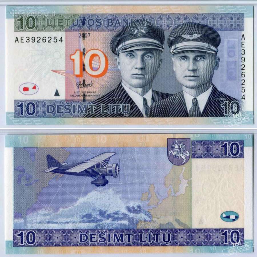 2001 ir 2007 metų 10 ir 20 litų - nuotraukos Nr. 3