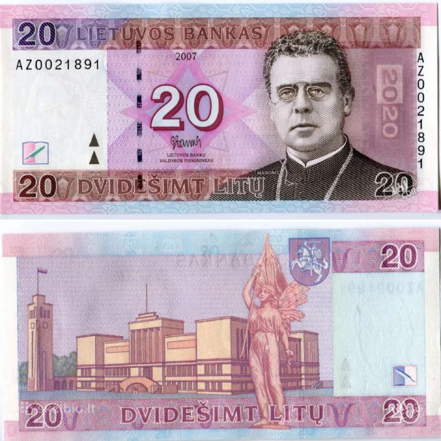 2001 ir 2007 metų 10 ir 20 litų - nuotraukos Nr. 5