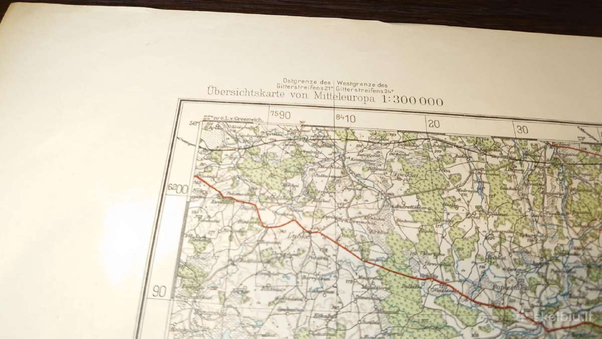 Lietuvos dalies žemių 1940 m. žemėlapis - nuotraukos Nr. 2