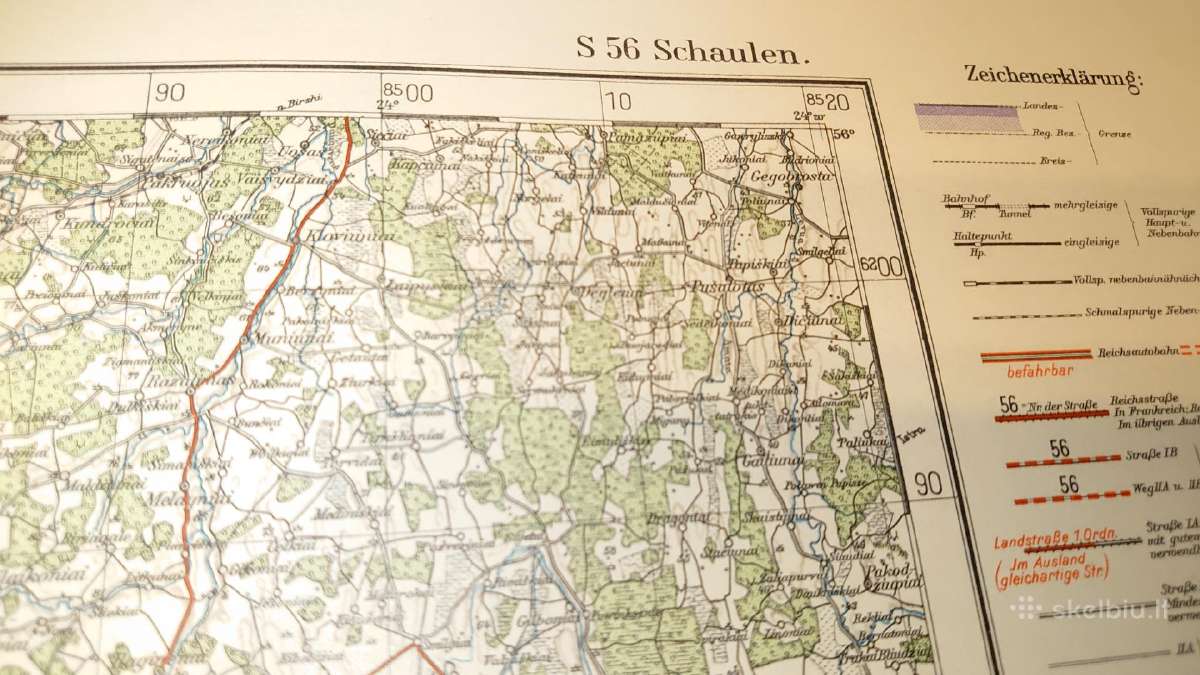 Lietuvos dalies žemių 1940 m. žemėlapis - nuotraukos Nr. 3