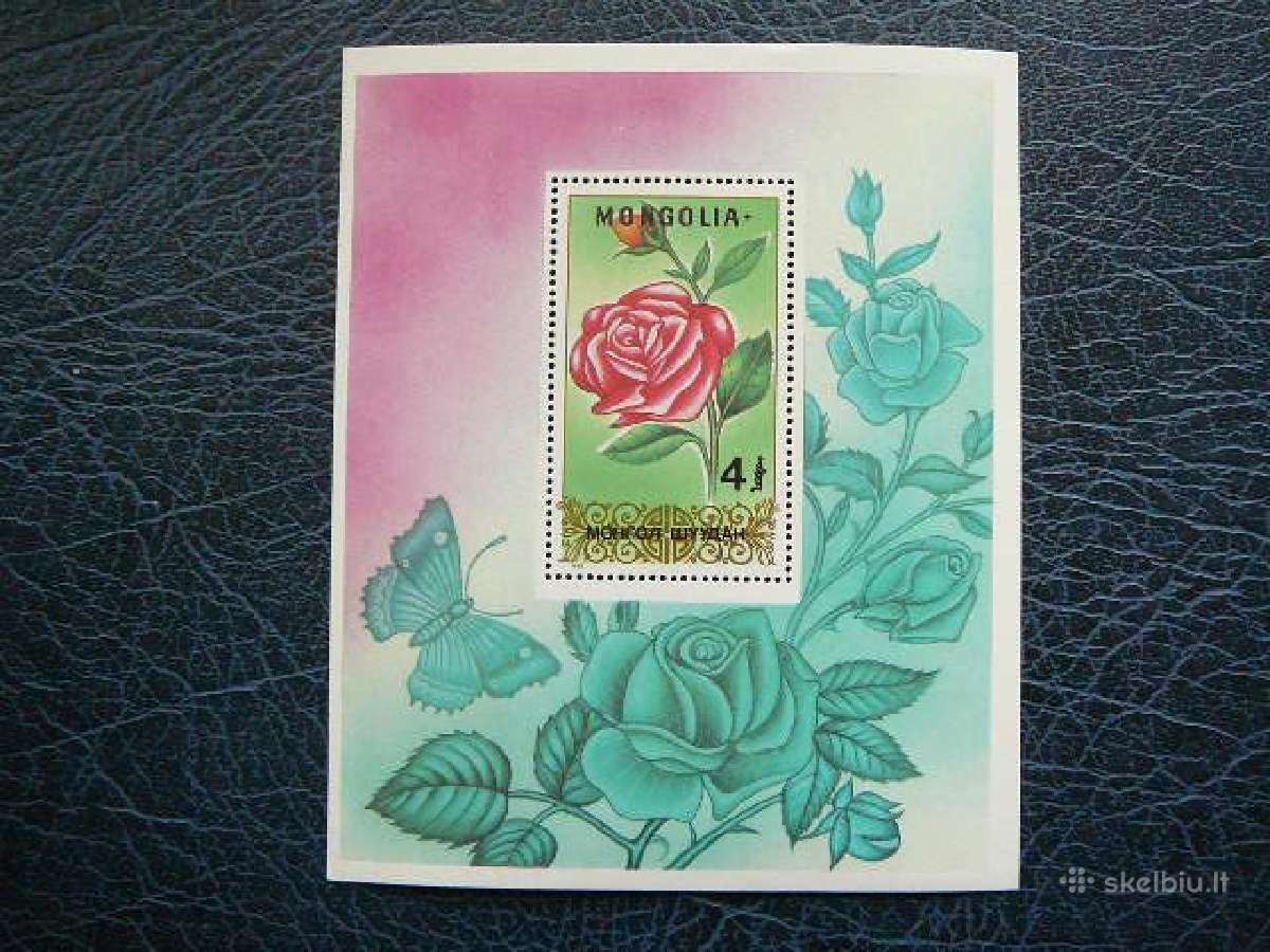Rozes Geles Mongolija 1988 Mnh mng1955