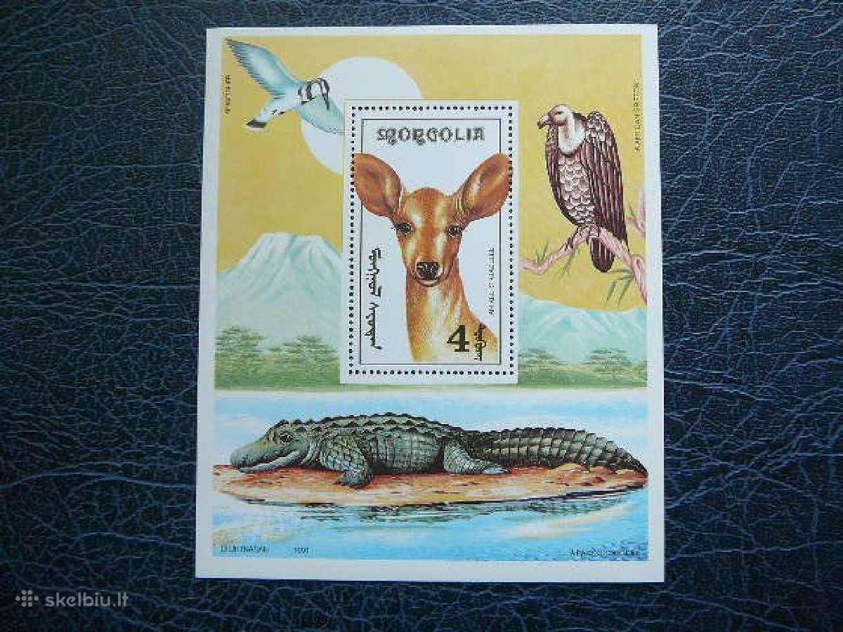 Pauksciai Krokodilas Mongolija 1991 Mnh mng2300