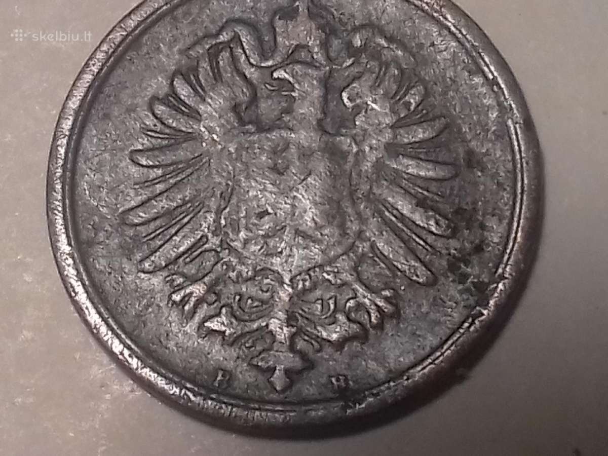 Moneta.1pfening 1875 m,h,h - nuotraukos Nr. 2