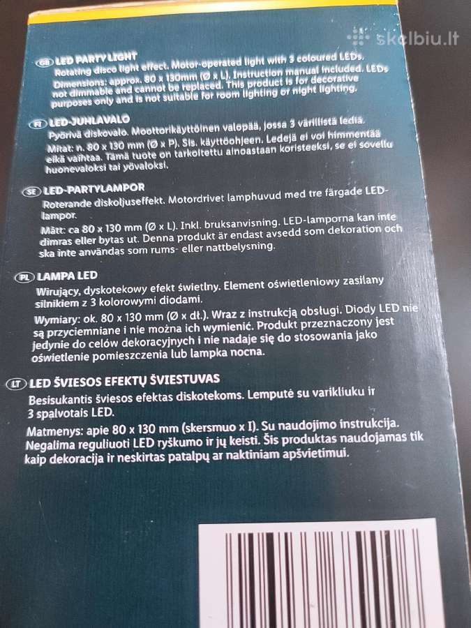 Livarnolux LED šviesos efektų šviestuvas - nuotraukos Nr. 3