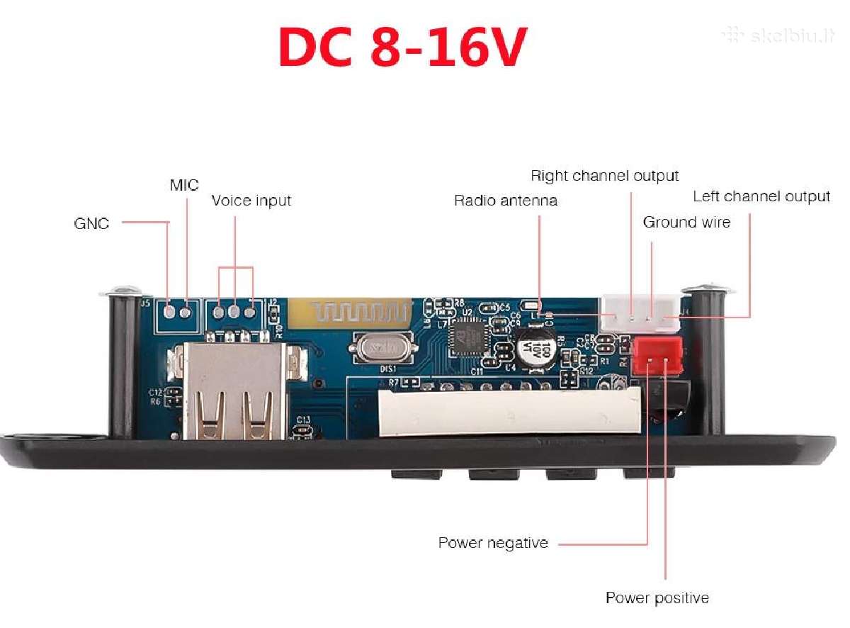 Grotuvo moduliai Usb/fm/aux/bluetooth įvairūs - nuotraukos Nr. 8