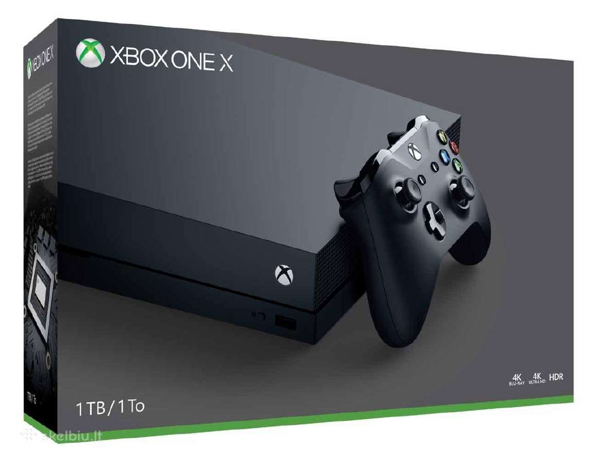 Su Garantija kaip naują Xbox One X 1tb