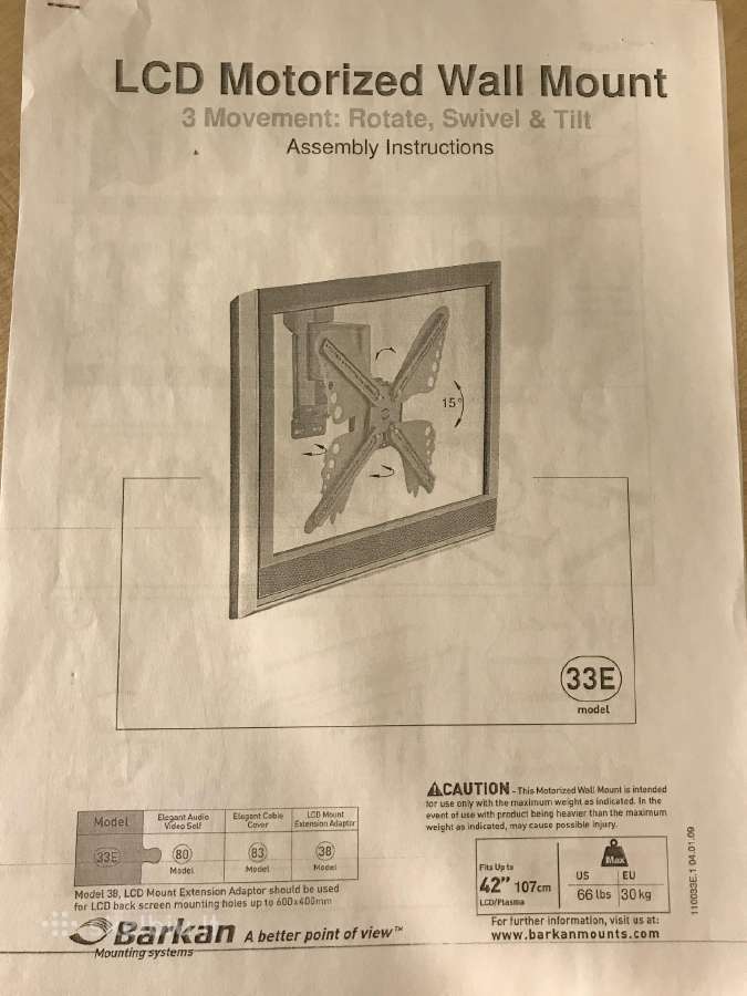 Televizoriaus laikiklis elektrinis - nuotraukos Nr. 6