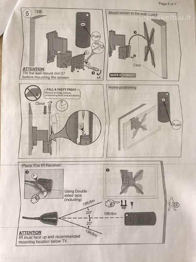 Televizoriaus laikiklis elektrinis - nuotraukos Nr. 7