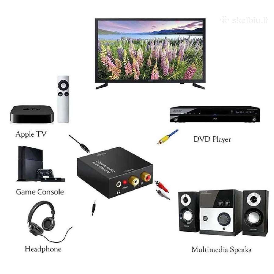 Spdif (Coax, Toslink) į analoginį garsą keitiklis - nuotraukos Nr. 3