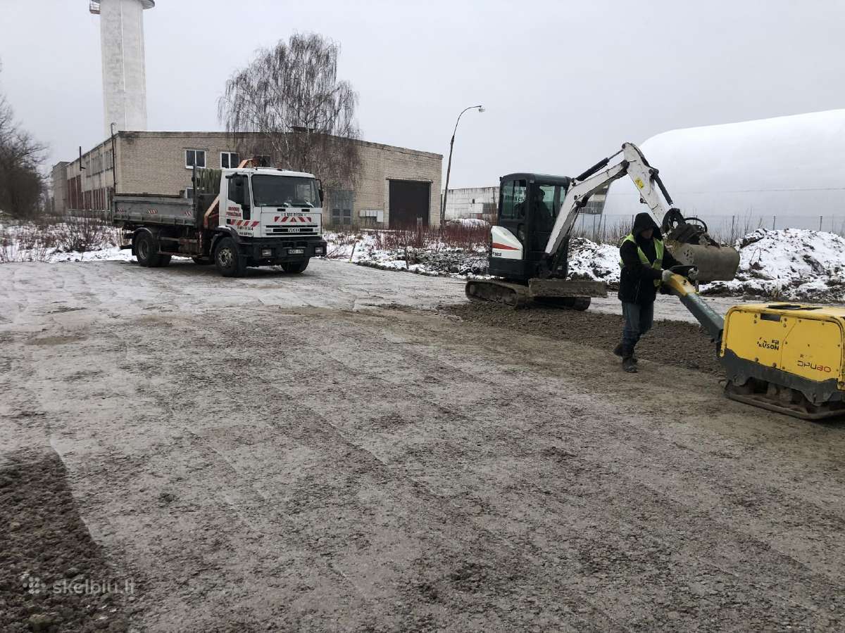 Žemės kasimo darbai mini ekskavatorium 3.8t - nuotraukos Nr. 34