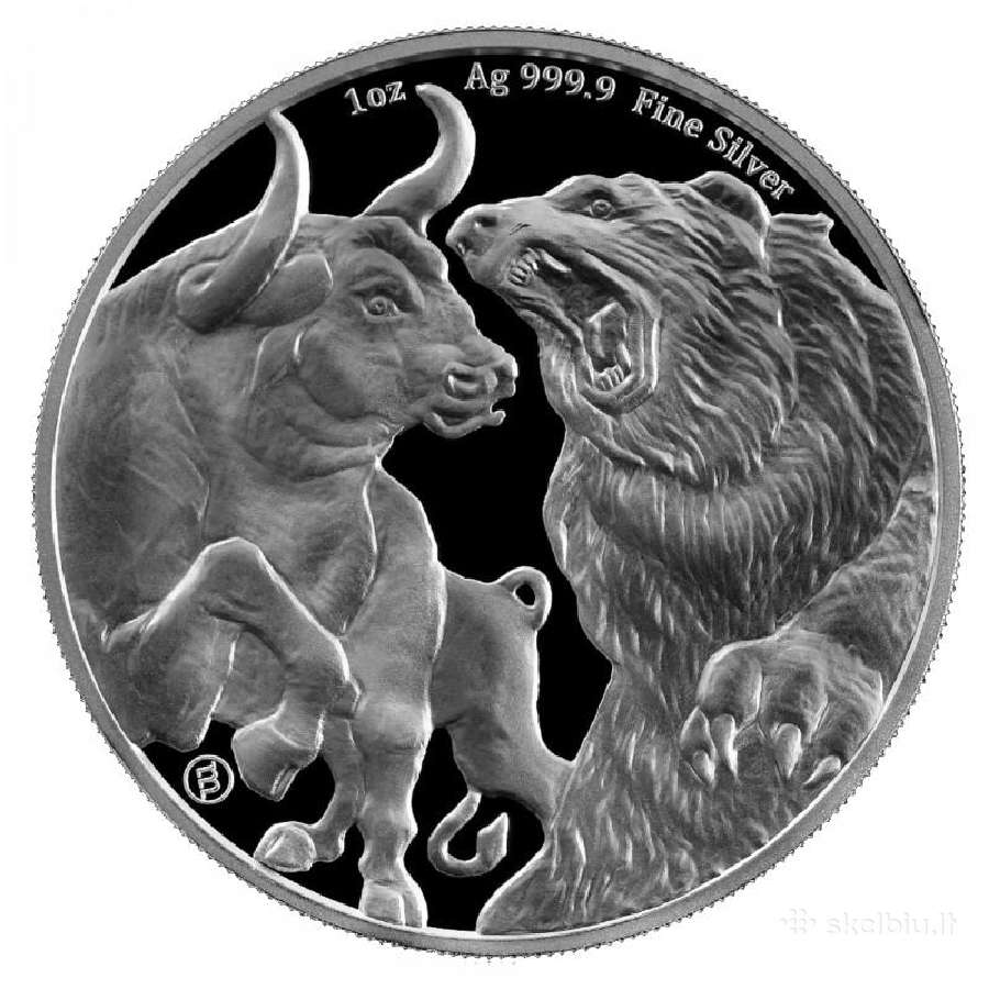 Tokelau 2021 Bulius ir lokys Ag999.9 1oz