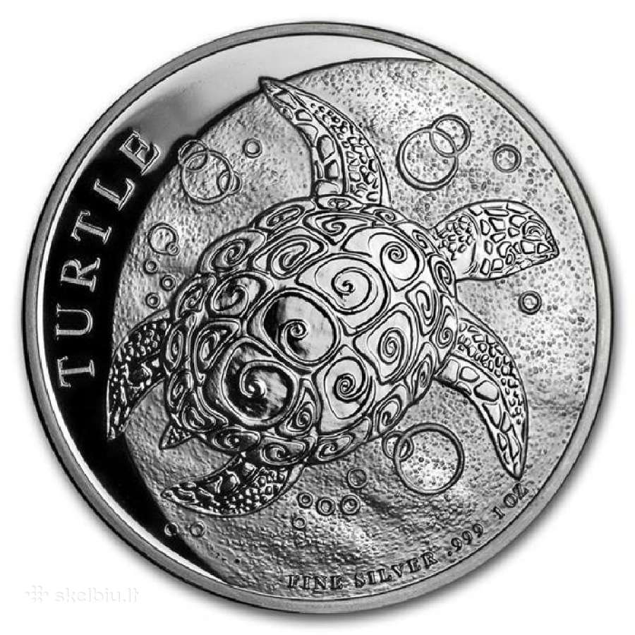 Niue 2021 1oz Ag999 moneta su vėžliu - nuotraukos Nr. 4