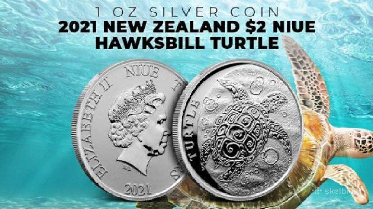 Tokelau 2021 Bulius ir lokys Ag999.9 1oz - nuotraukos Nr. 3