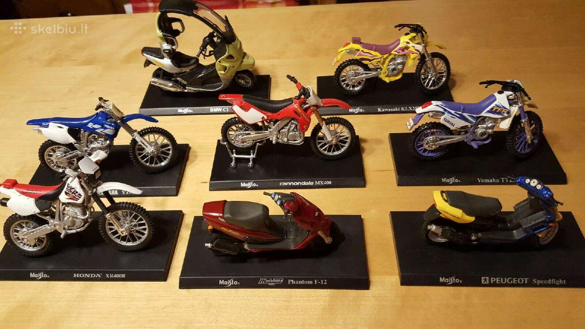 Motociklų modeliai modeliukai 1:18 Honda Suzuki - nuotraukos Nr. 12