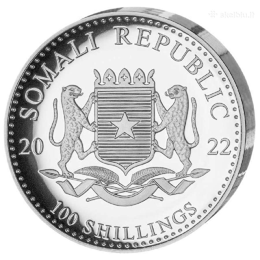 Somalis 2022 Drambliu serijos 1oz Ag999 - nuotraukos Nr. 3