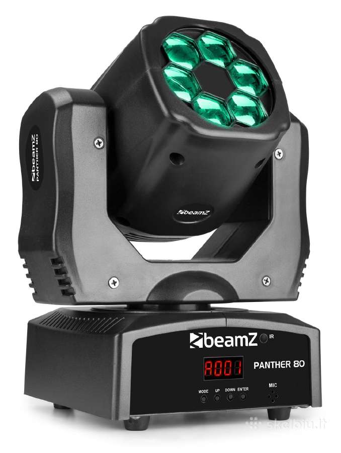 Beamz Panther 80 LED Moving Head with rotating len