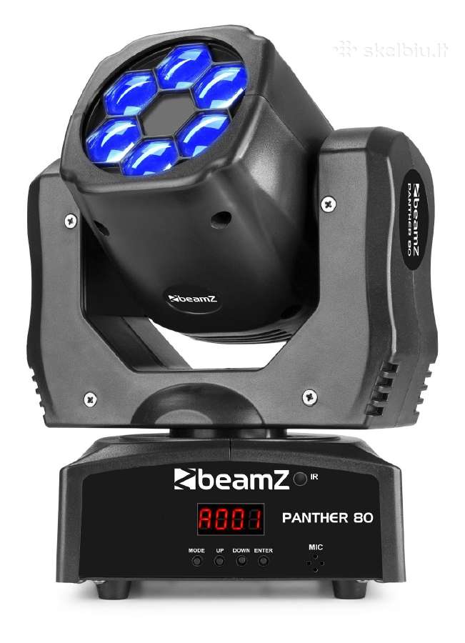 Beamz Panther 80 LED Moving Head with rotating len - nuotraukos Nr. 3