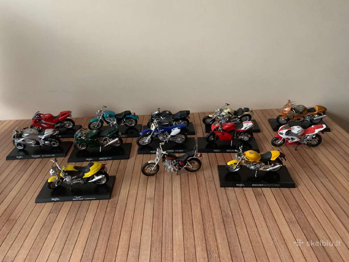 Motociklai modeliai 1:18 kolekciniai