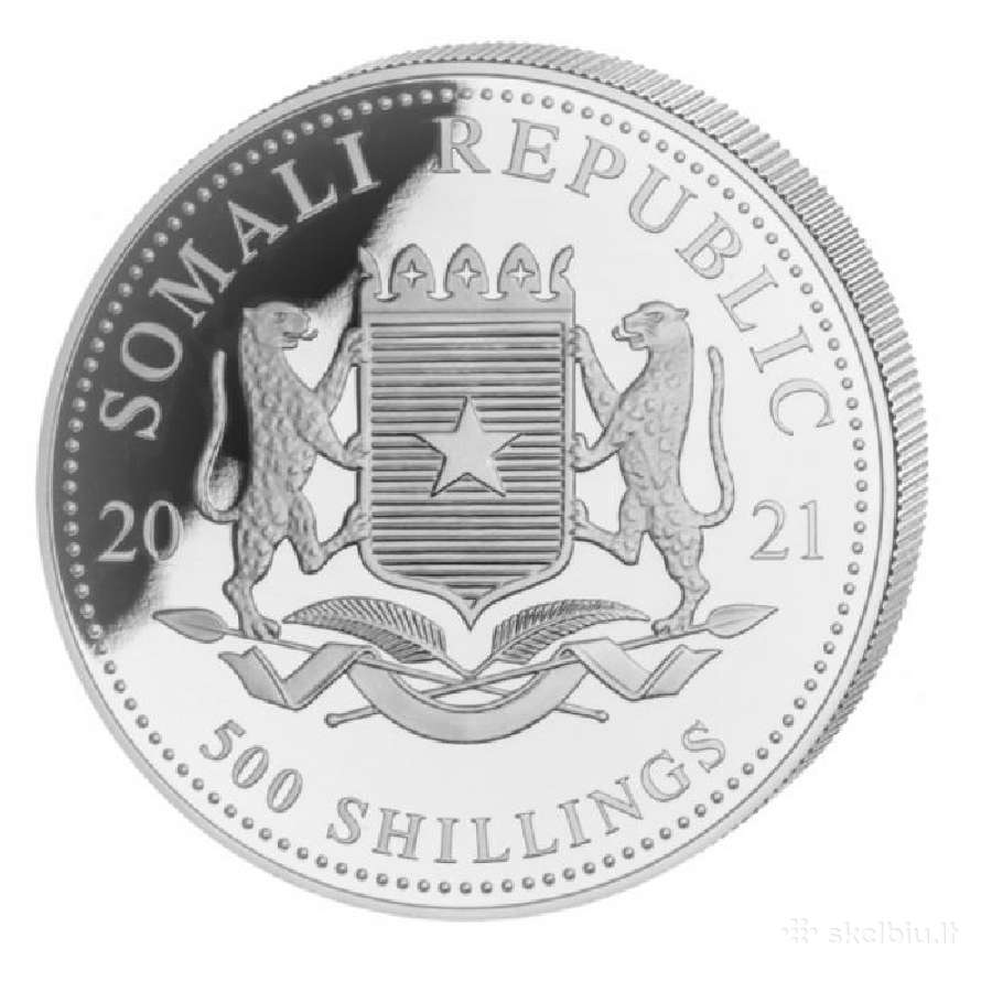 Somalis 2021 Dramlys Ag 999 5oz - nuotraukos Nr. 3