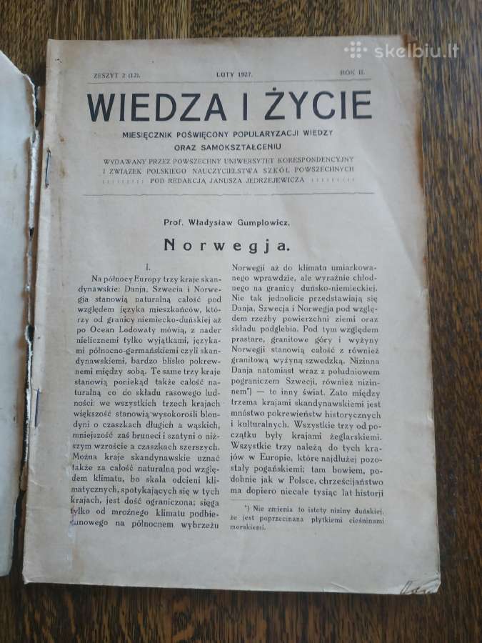 1927 m. Wiedza I Zycie - nuotraukos Nr. 2