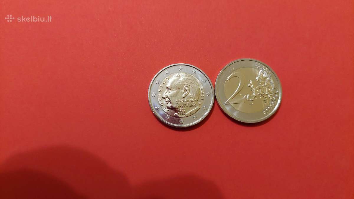 Slovakija 2021m 2 € Alexander Dubček Unc