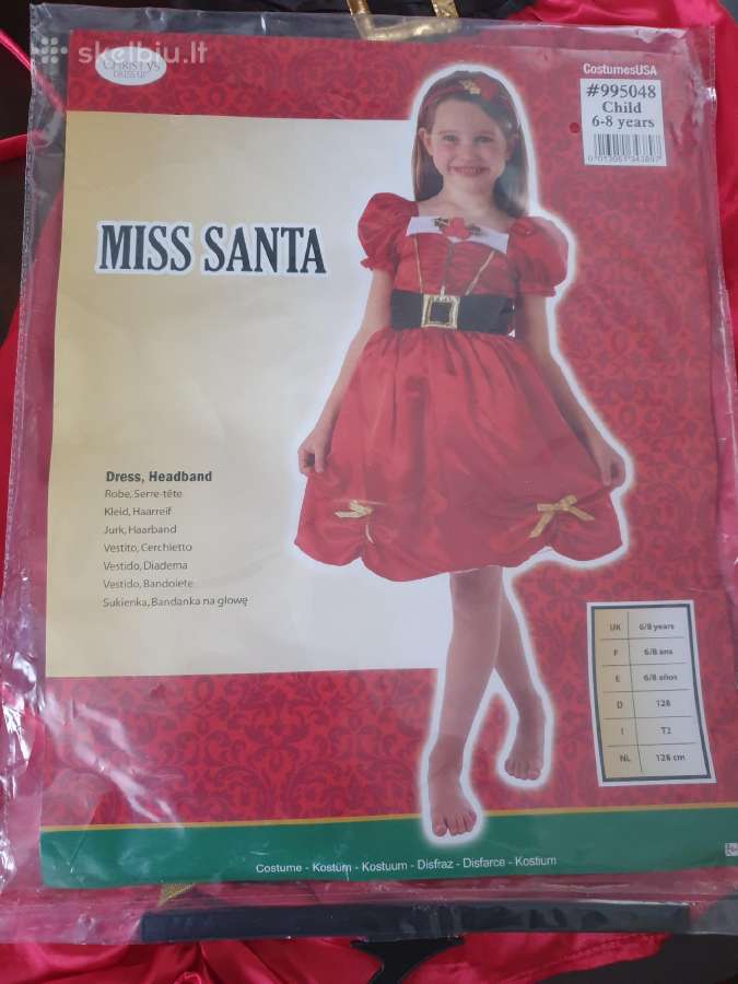 Karnavalinis kostiumas Miss Santa