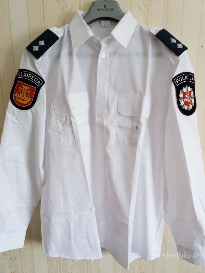 Policijos išeiginiai marškiniai ilgomis rankovėm