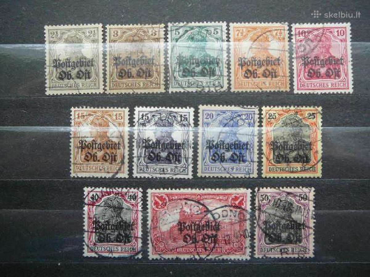 Lietuva Postgebiet Ost 1916 antsp. lpg15a