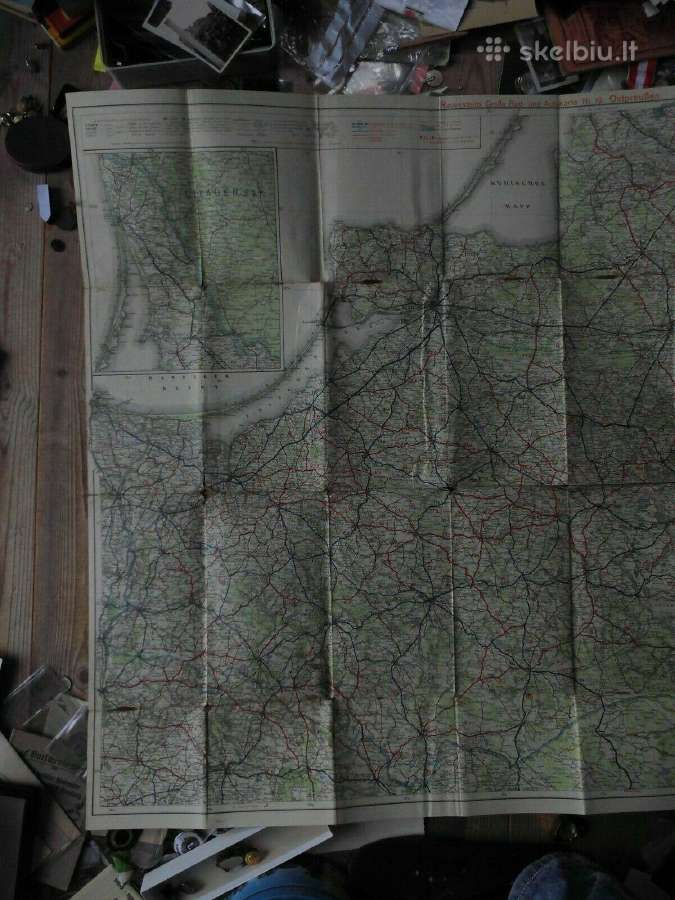 1941 m. automobilių kelių žemėlapis Rytprūsiai - nuotraukos Nr. 4
