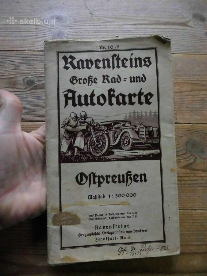 1941 m. automobilių kelių žemėlapis Rytprūsiai - nuotraukos Nr. 7