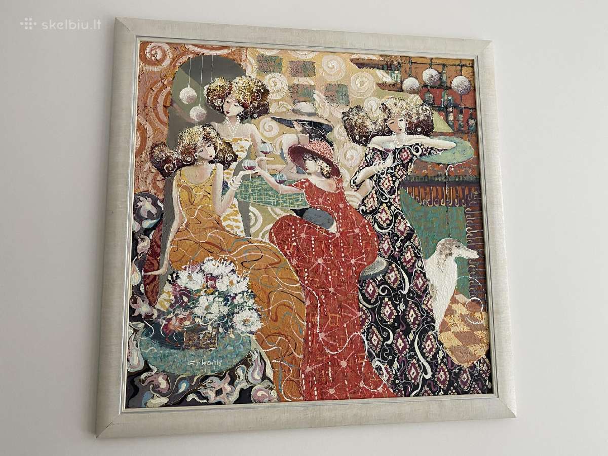 Paveikslas „Damų salonas“, Art Deco stilistika - nuotraukos Nr. 2