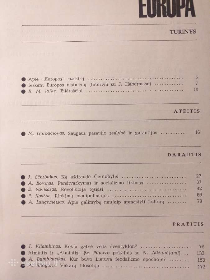 Almanachas "Europa " (1988) - nuotraukos Nr. 2