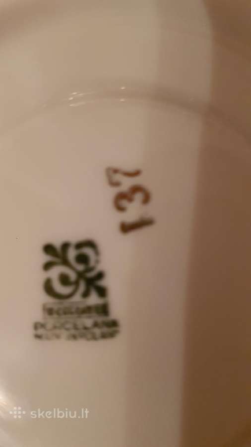 Prabangus porceleno pusryčių servyzas - nuotraukos Nr. 8