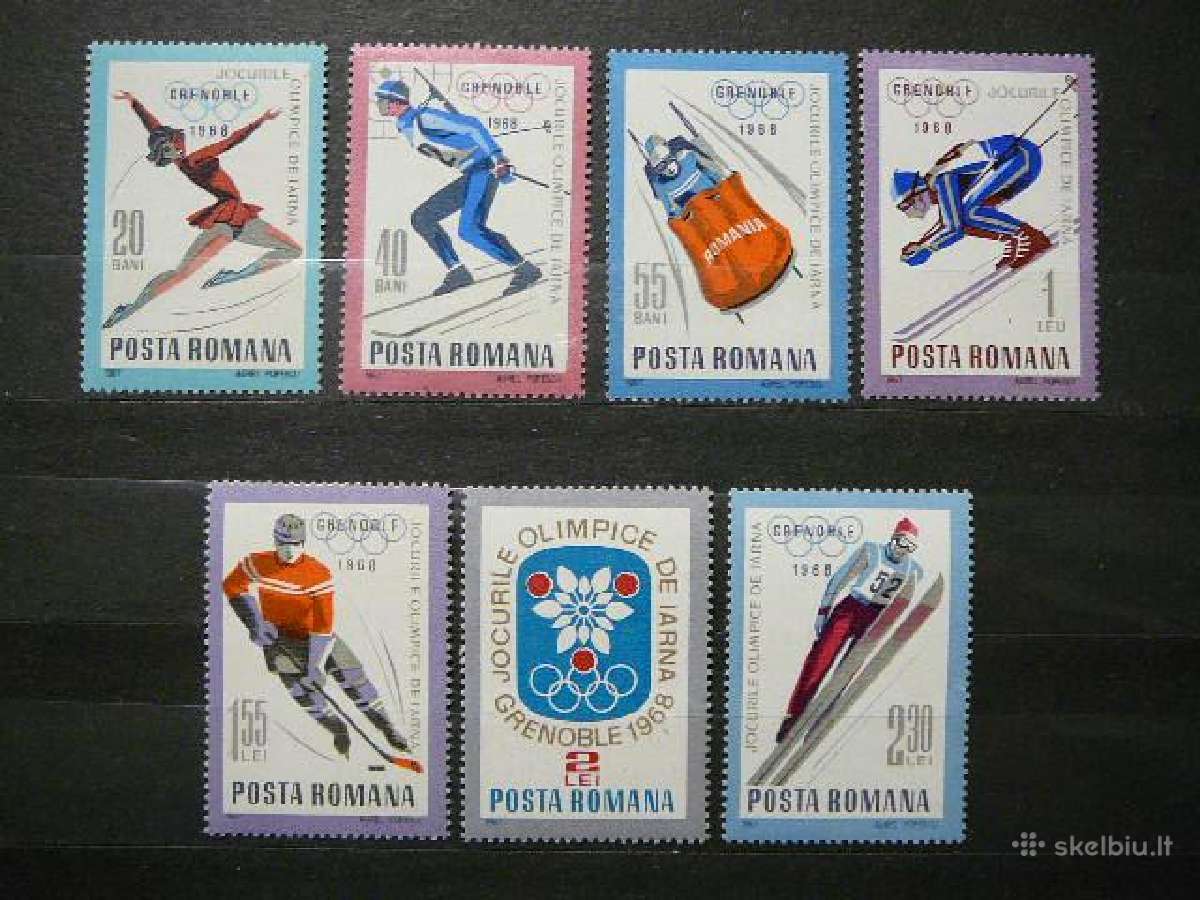 Olimpines ziemos Rumunija 1967 Mnh alb2620