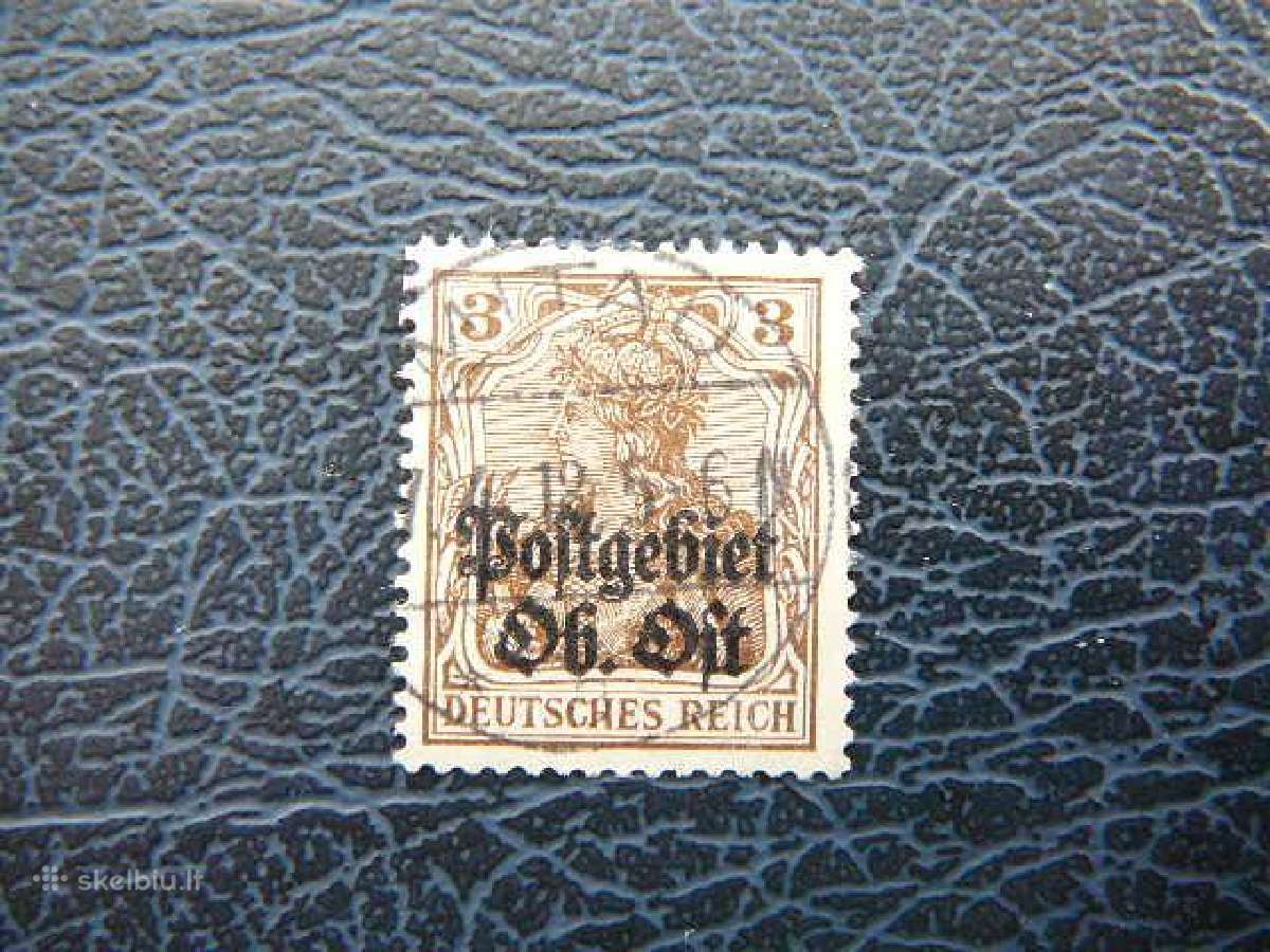 Lietuva Postgebiet Ost 1916 antsp. lpg02a