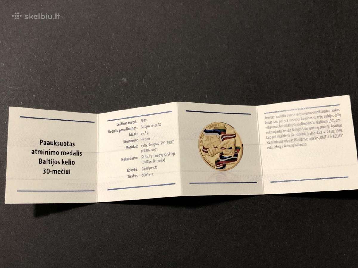 Proginė moneta Baltijos keliui 30metu. - nuotraukos Nr. 7
