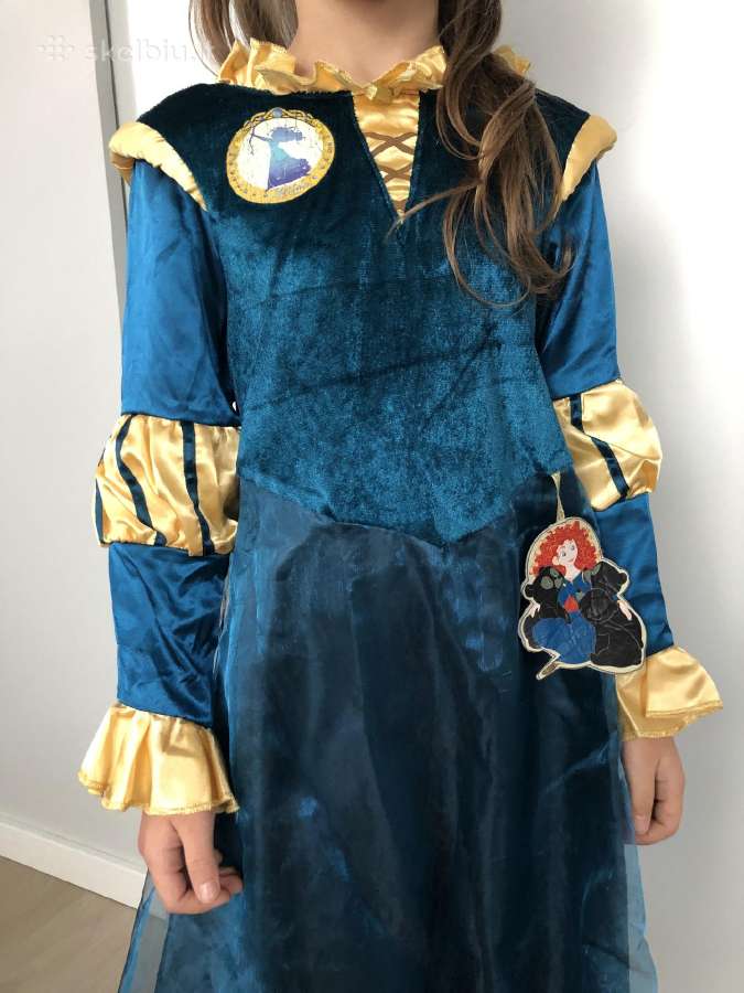 Iš filmuko "Brave" princesės Merida suknelė