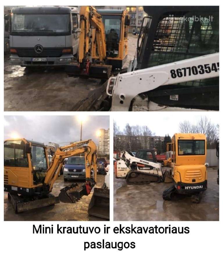 Bobcat ir mini ekskavatoriaus darbai - nuotraukos Nr. 3