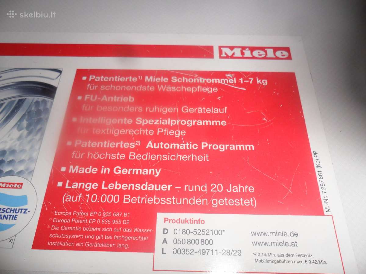 Miele Skalbimo Masina Comfort Line - nuotraukos Nr. 5