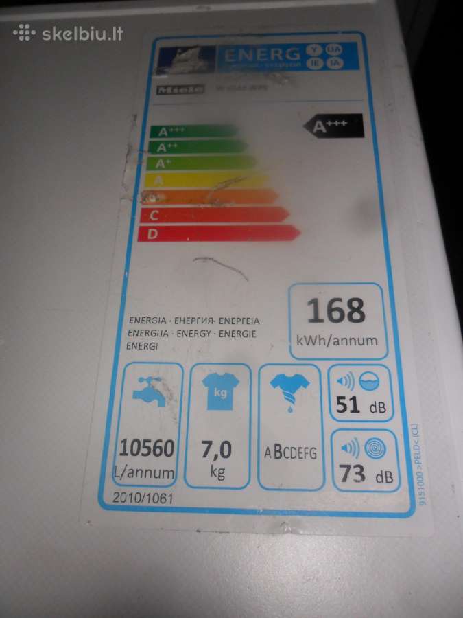 Miele Skalbimo Masina Comfort Line - nuotraukos Nr. 6