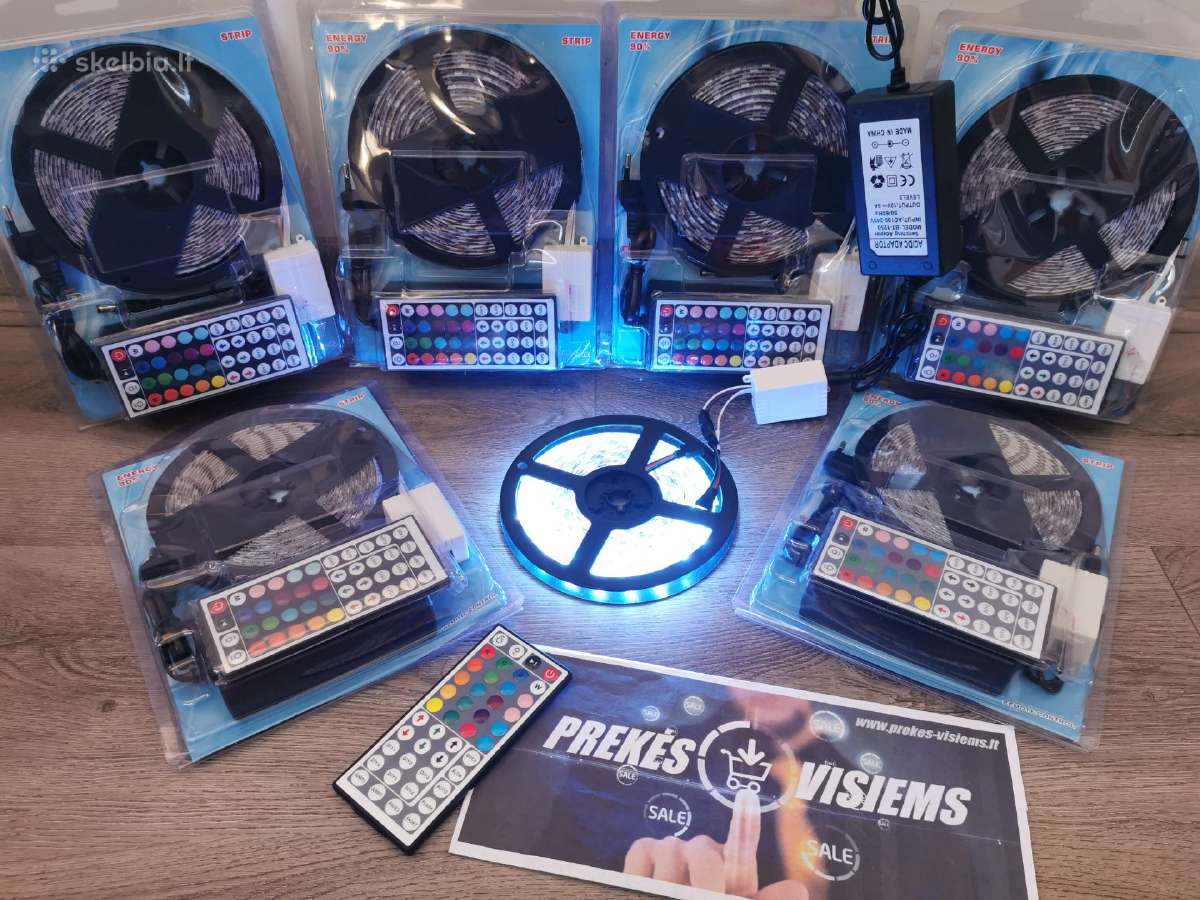 LED juosta 5m atspari drėgmei Rgb su valdymo pultu - nuotraukos Nr. 6