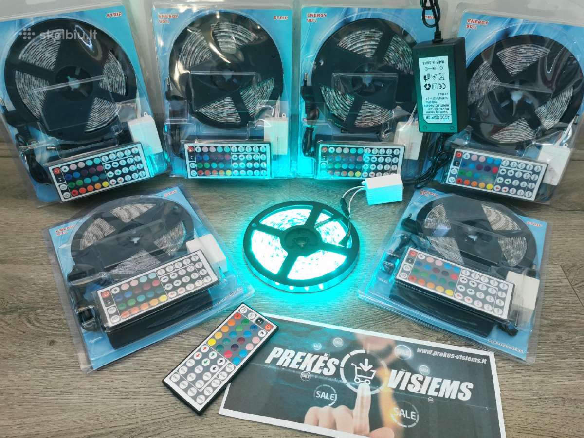 LED juosta 5m atspari drėgmei Rgb su valdymo pultu - nuotraukos Nr. 7