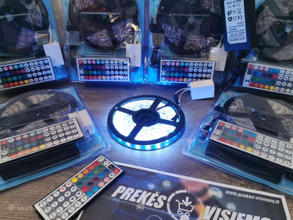 LED juosta 5m atspari drėgmei Rgb su valdymo pultu - nuotraukos Nr. 9