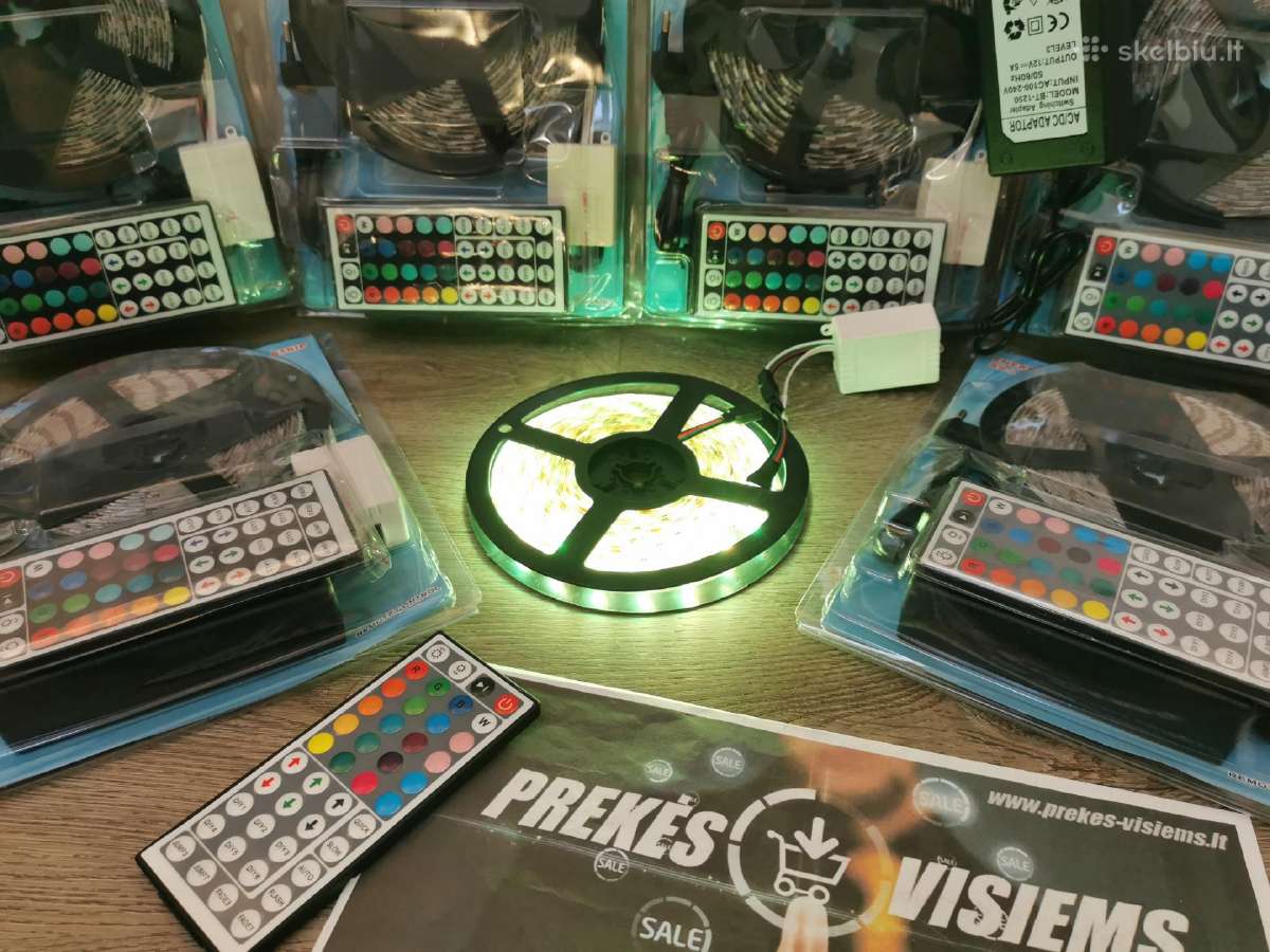 LED juosta 5m atspari drėgmei Rgb su valdymo pultu - nuotraukos Nr. 11