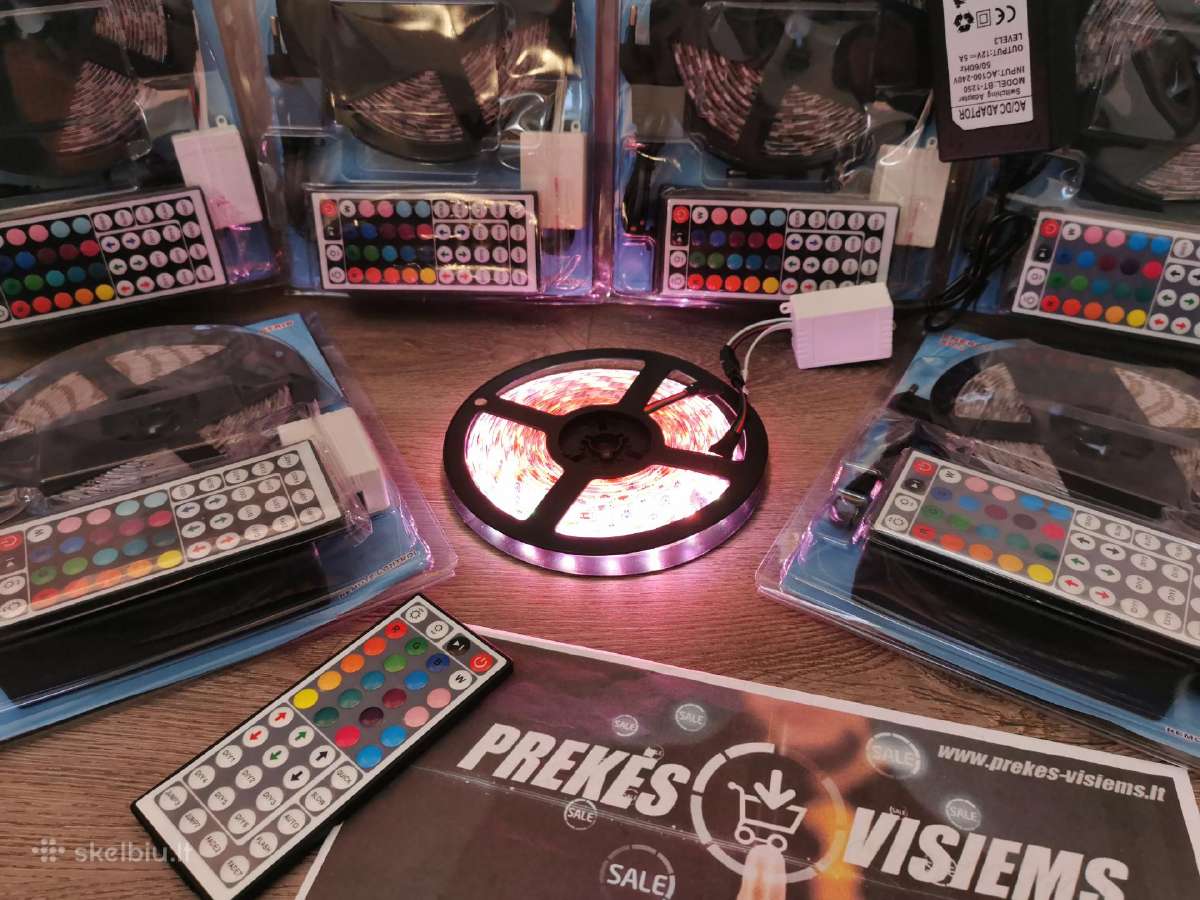 LED juosta 5m atspari drėgmei Rgb su valdymo pultu - nuotraukos Nr. 13