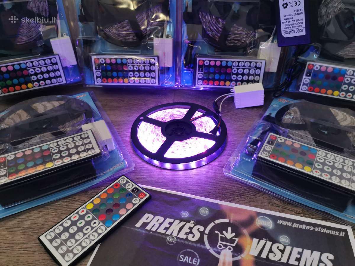 LED juosta 5m atspari drėgmei Rgb su valdymo pultu - nuotraukos Nr. 15