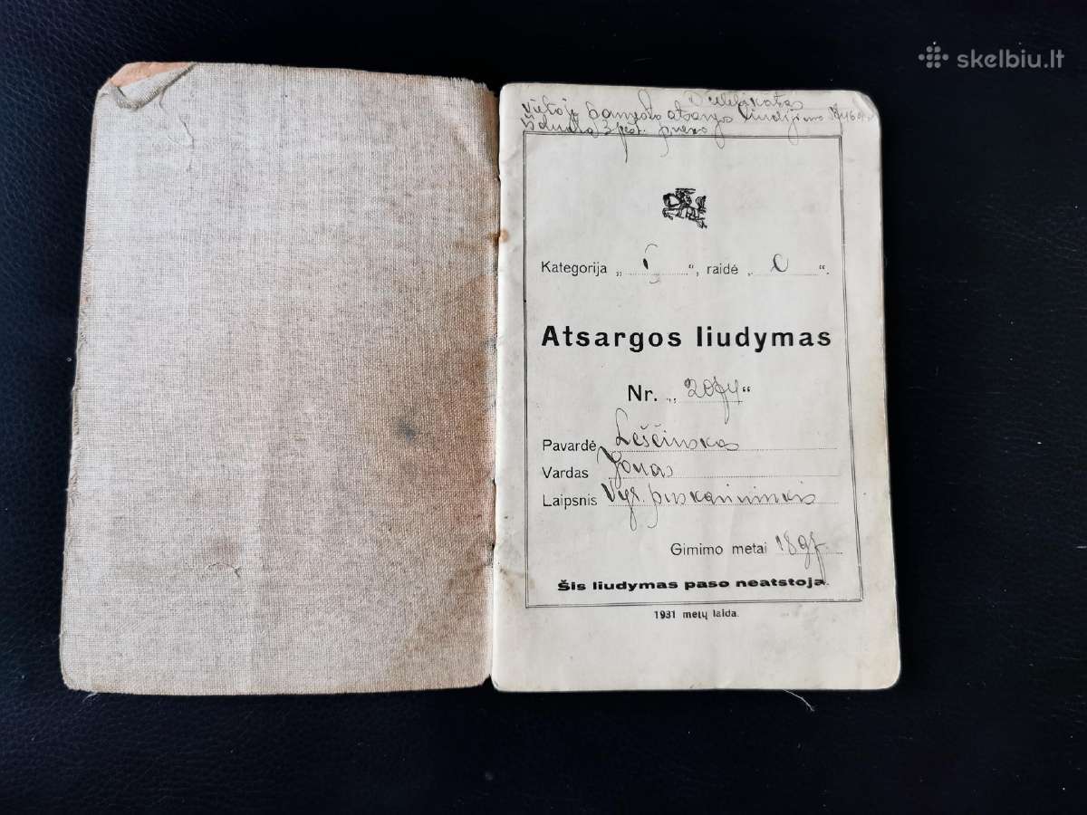 Atsargos liudymai - nuotraukos Nr. 2