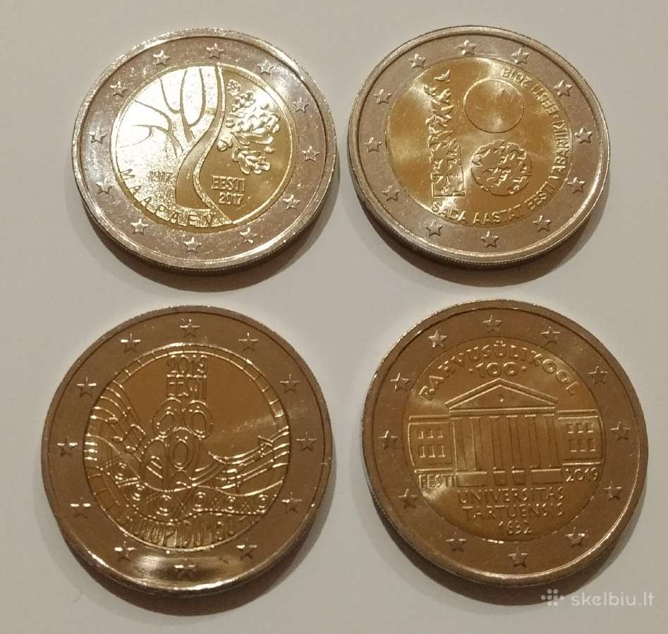 Estija proginiai 2€ monetos unc
